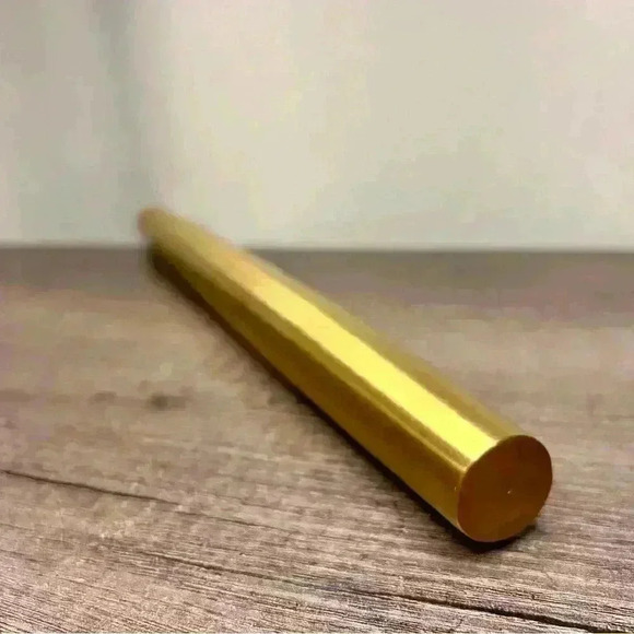 Tapered Stainless Steel, Gold Tone Rolling Pin - Picture 1 of 2